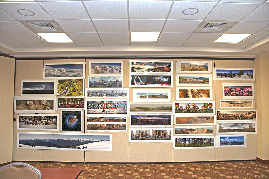 Wall of the panoramic competition images.
